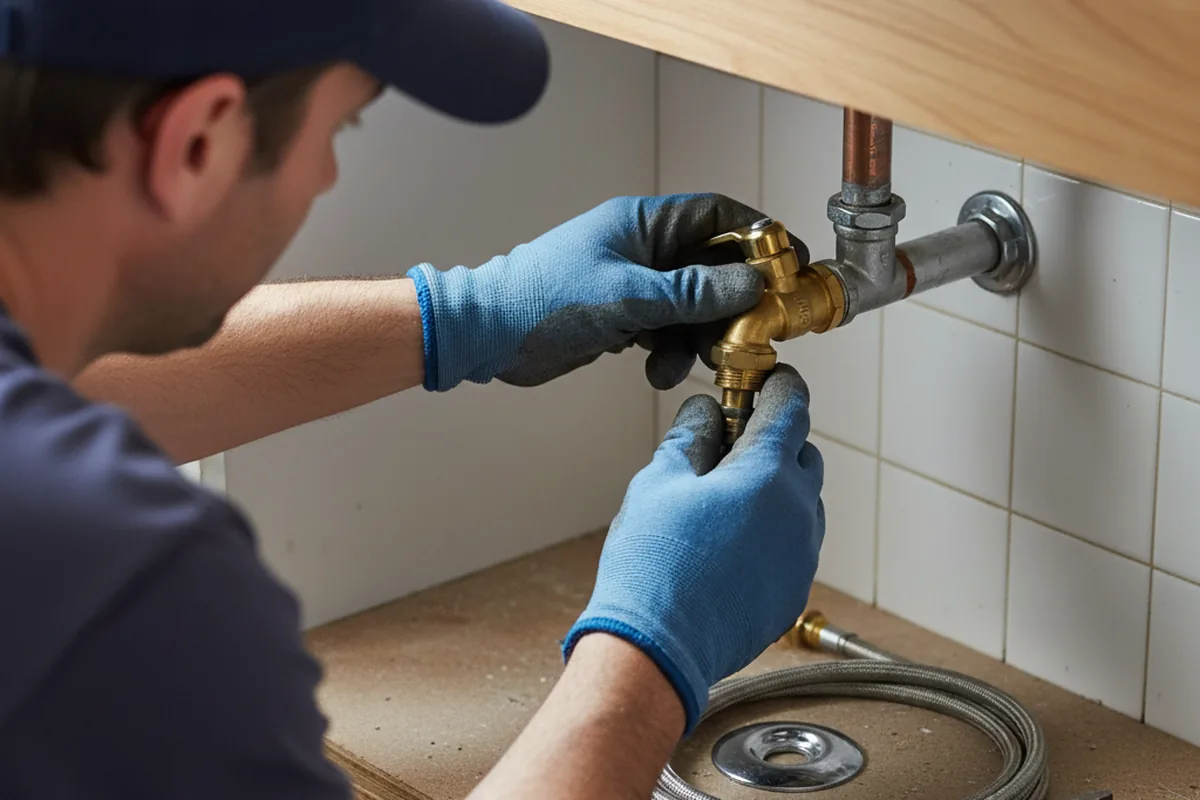 Shutoff valve and fitting work during Emergency Plumbing in Jenkins